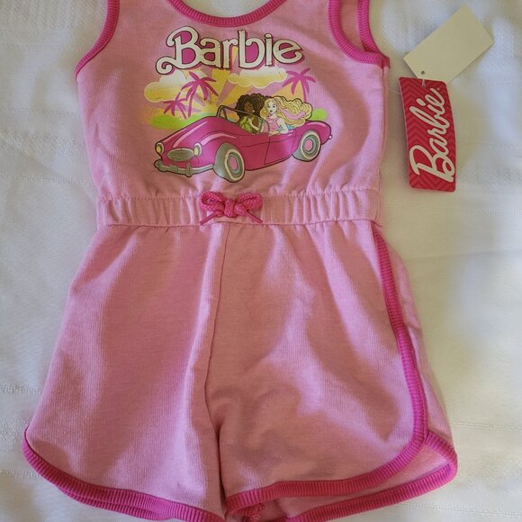 Mattel Barbie 3T pink Romper NWT. Mixed Bin Z30 - Picture 2 of 3